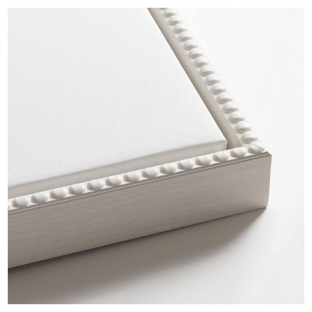 Large White and Beige Abstract Canvas Framed Wall Art