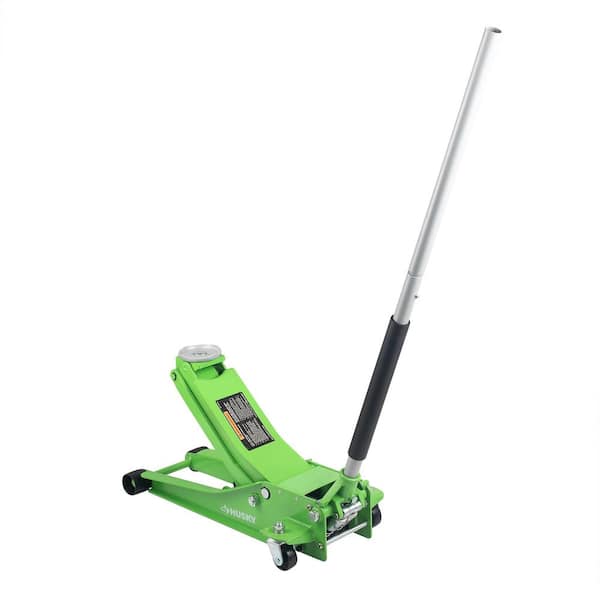 Husky 3-Ton Green Low Profile Floor Jack with Quick Lift HD00120