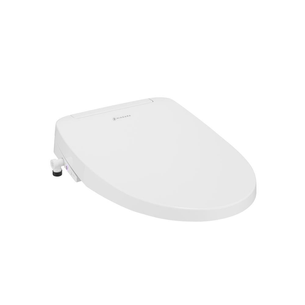 Hydrotech White Elongated Heated Electric Bidet Seat with Remote