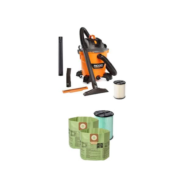 Genuine OSHA Kit with HEPA Filter VF6500 and 12 Gal 5.0 Peak HP NXT Shop Vacuum HD1200