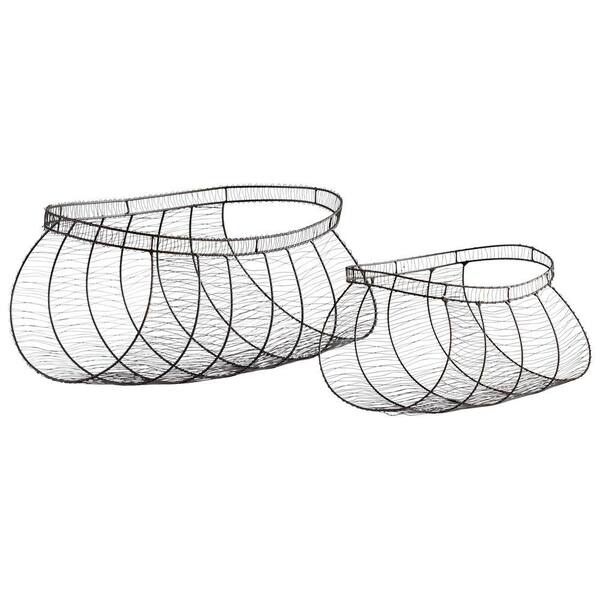 Filament Design Prospect 9.5 in. x 17.75 in. Raw Steel Baskets (Set of 2)