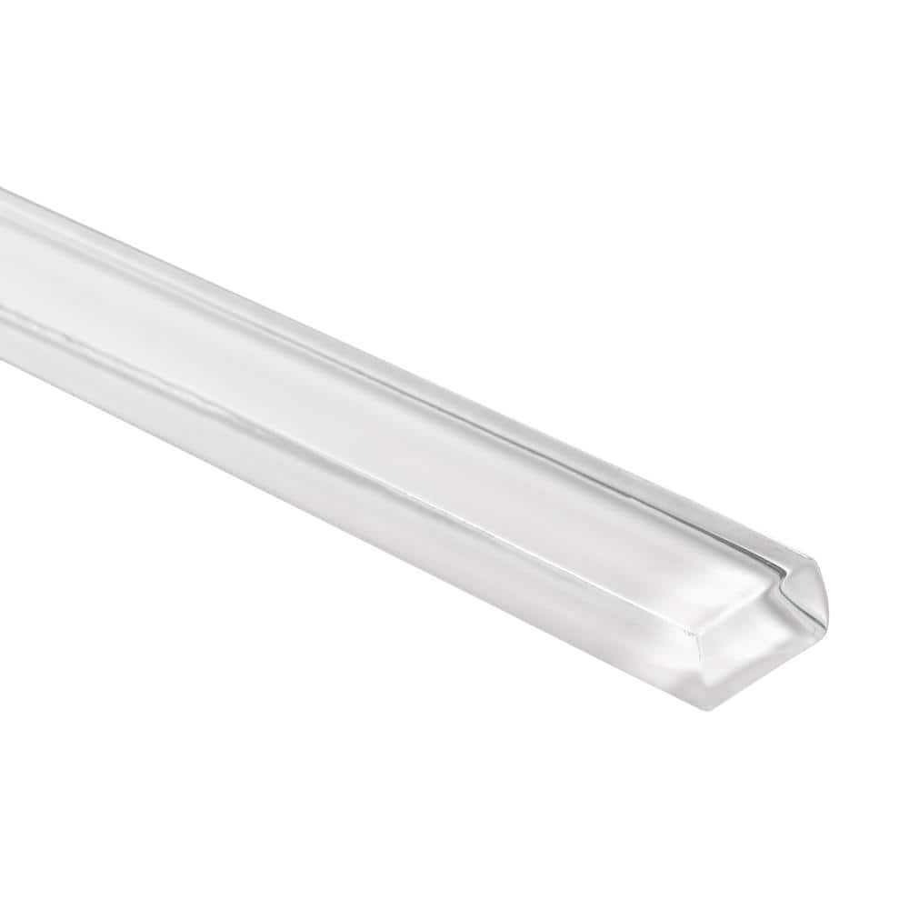 White Glossy Glass Pencil Liner Tile Trim 12-inch
