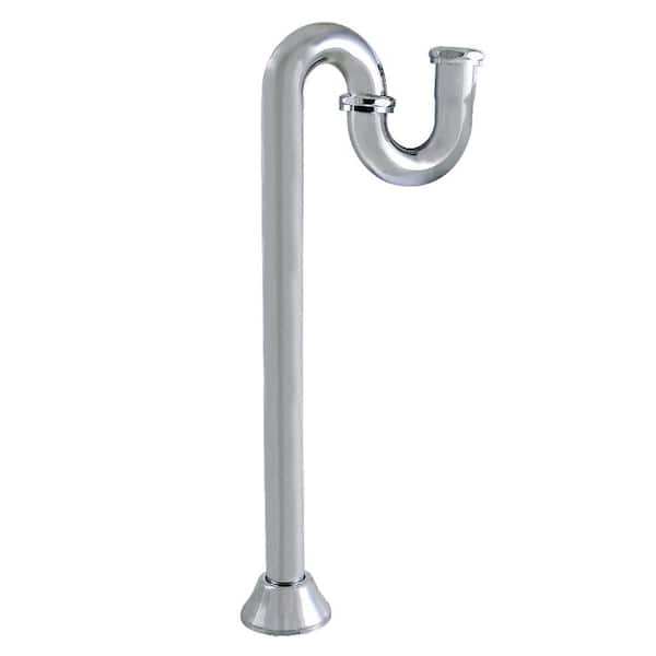 1-1/4 in. Brass S-Trap, 18-Gauge in Polished Chrome