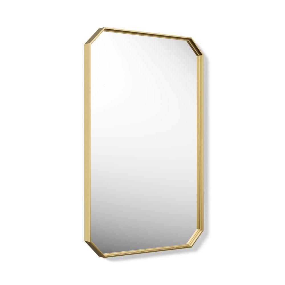 Claude by Studio McGee 22 in. Rectangular Framed Surface-Mount Bathroom Vanity Mirror In Vibrant Brushed Moderne Brass price history on PriceWatchPro