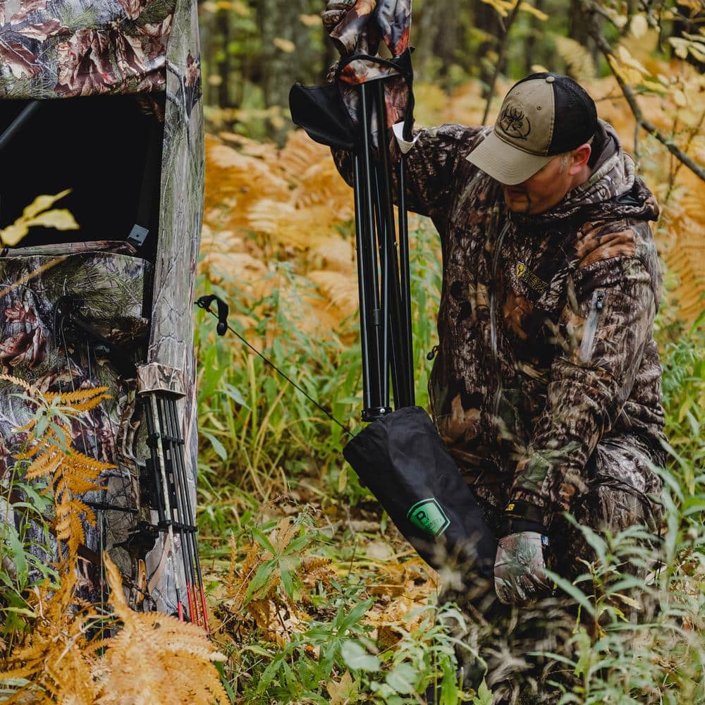 BloodTrail Woodland Camouflage XL Tripod Hunting Chair with Steel Frame