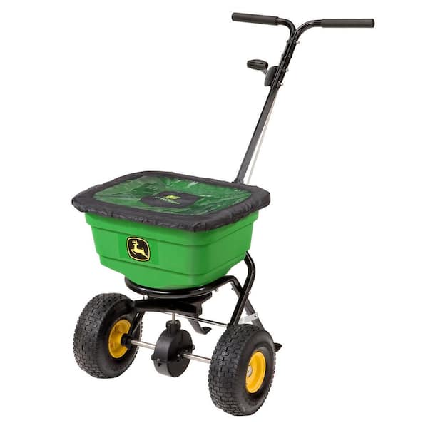 John Deere LP31340L 50 lbs. Push Broadcast Spreader with Pneumatic Tires and Hopper Cover - 1
