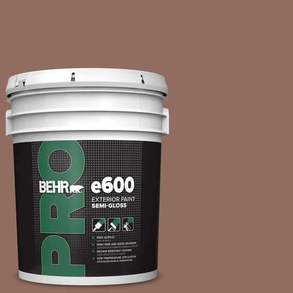 BEHR PRO 5 gal. #220F-6 Chocolate Curl Semi-Gloss Exterior Paint