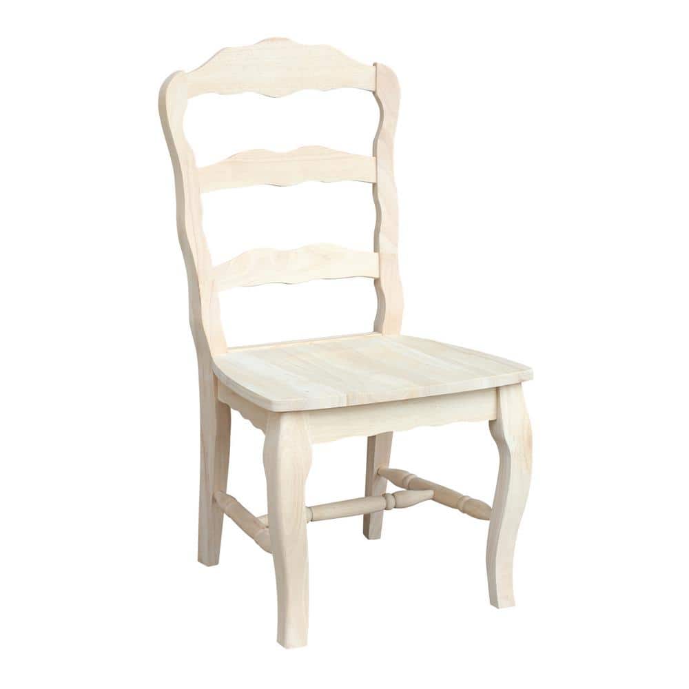 Elegant High-Back Ladderback Microfiber Upholstered Side Chair in Wood
