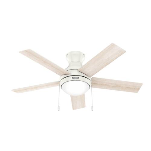 Aren 44 in. Indoor Fresh White Ceiling Fan with Light Kit Lighting