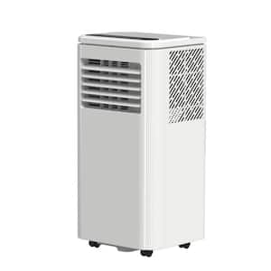 8,000 BTU (DOE) Portable Air Conditioner Cools 200 Sq. Ft. with Dehumidifier, Drain Hose and Remote in Whites