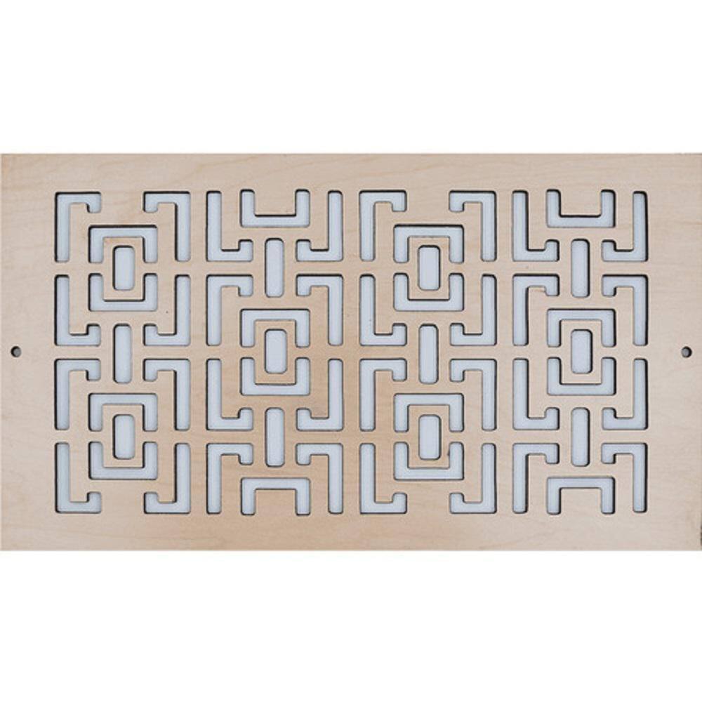 Oriental Wood Air Register (4 in.x 8 in.) – Screw-In Wall and Ceiling Vent Cover – Decorative Wooden HVAC Grill price history on PriceWatchPro