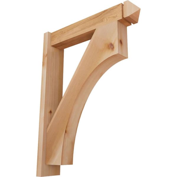 Ekena Millwork 6 in. x 34 in. x 26 in. Western Red Cedar Westlake Arts and Crafts Smooth Outlooker