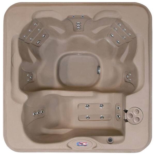 American Spas Cinnebar 6-Person 30-Jet Lounger Spa with Easy Plug -N-Play and Two Port LED Waterfalls