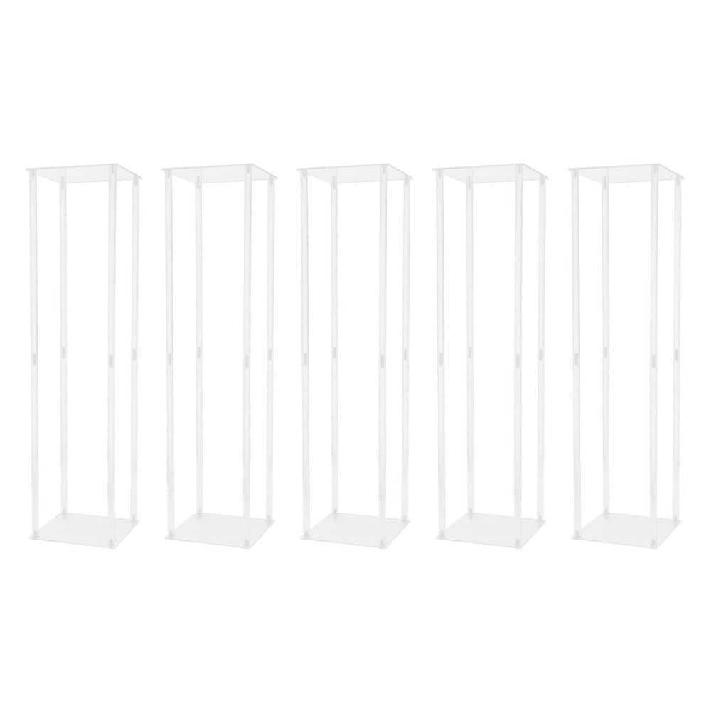 YIYIBYUS 9.8 in. W x 31 in. H Floorstanding Flower Stand Plastic Acrylic  Flower Stand for Wedding Party Decor HG-ZJ-4871 - The Home Depot