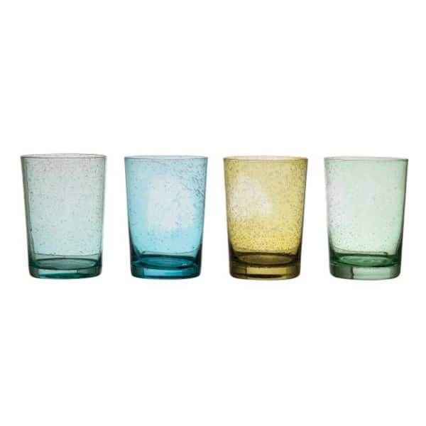 Officially Licensed Fiesta Dots 16-Ounce Frosted Tapered Cooler Glass, Set of 4 (nightfall)