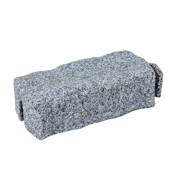 7 in. x 2.25 in x 4 in GreyStone (Extender) Faux Stone Plastic Garden Edging (1-Pack)