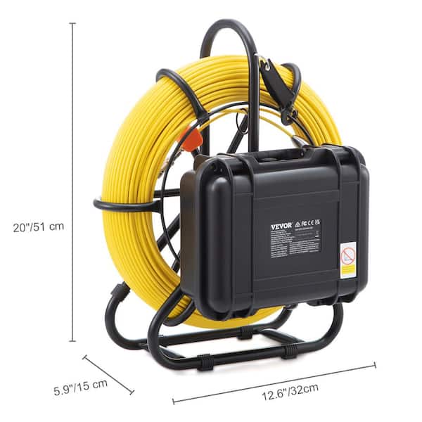 FORBEST Portable 65 ft. Color Sewer/Drain/Pipe Inspection Camera
