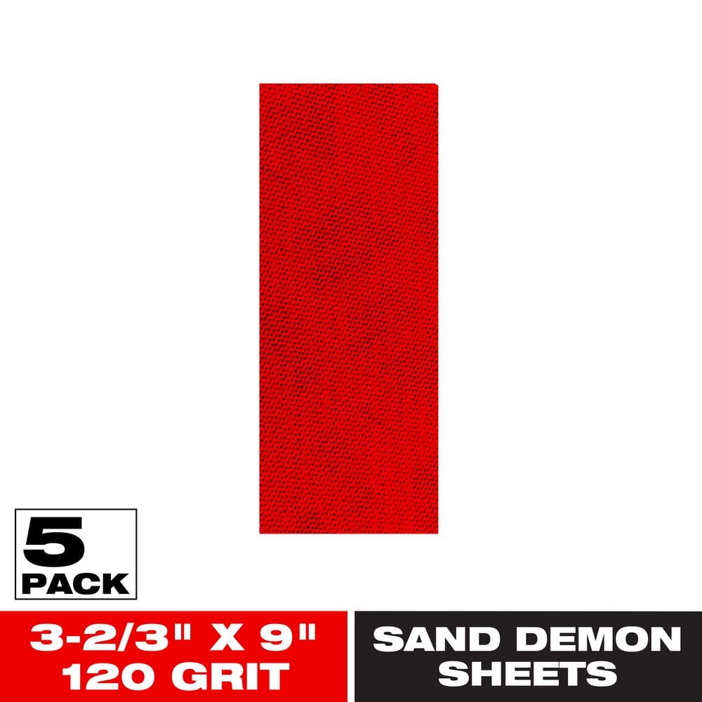 DIABLO 1/3 Sheet SandNET Faster Reusable 120 Grit Hand Sanding Sheets (5-Pack)