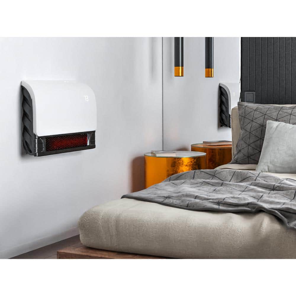 White Infrared Wall Heater with WiFi and Thermostat