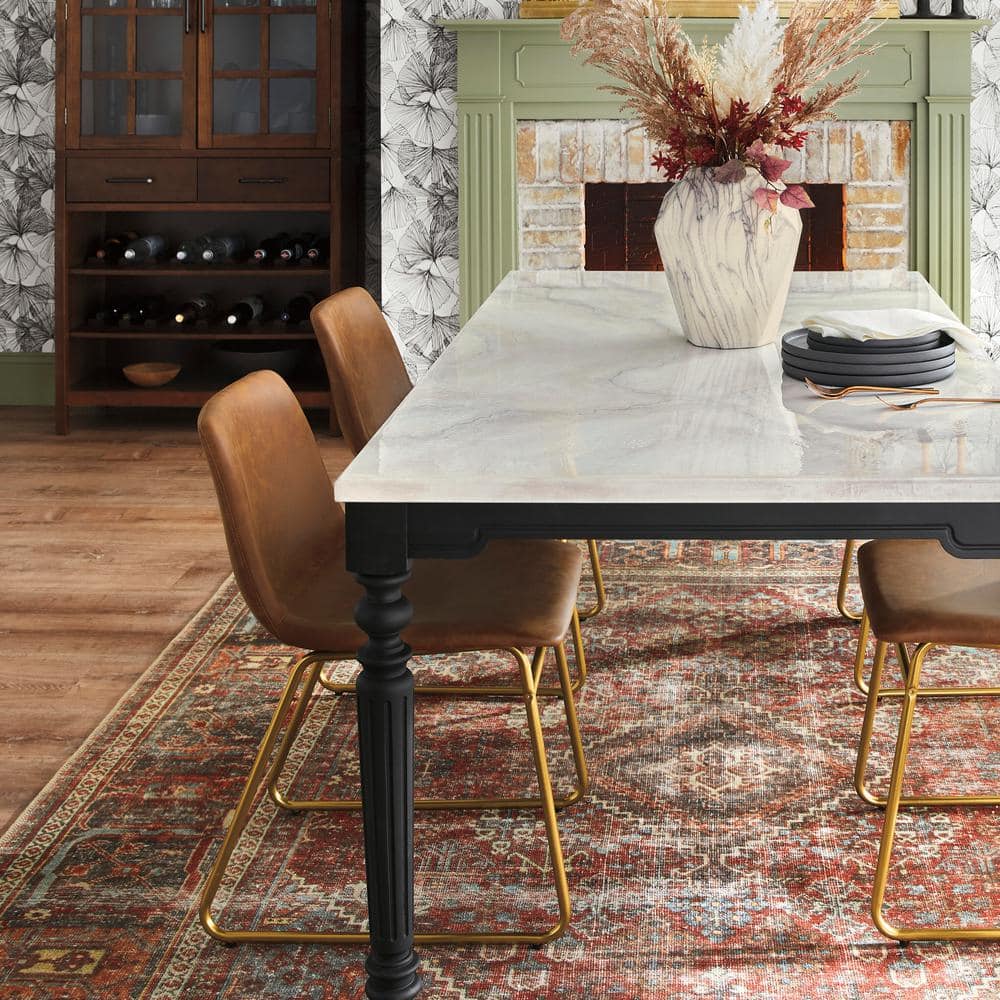 Loren Red and Midnight Bohemian Wool Runner Rug