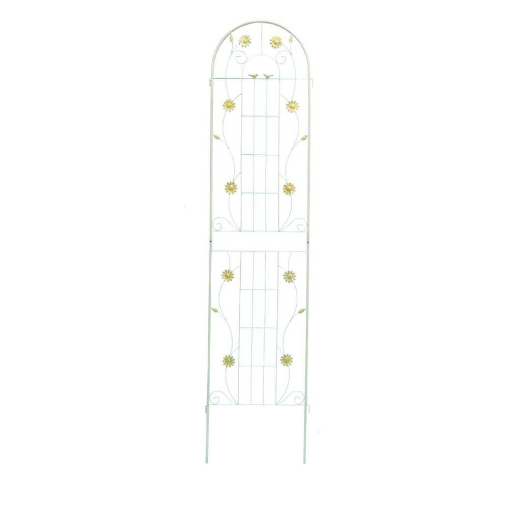 4 Pack Metal Garden Trellis 87 in. x 20 in. Rustproof Climbing Plant Support Arbors White price history on PriceWatchPro