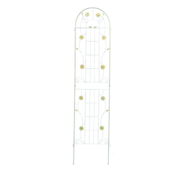 4 Pack Metal Garden Trellis 87 in. x 20 in. Rustproof Climbing Plant Support Arbors White