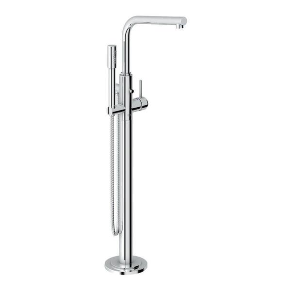 GROHE Atrio Single-Handle Floor-Mount Roman Bathtub Faucet with Handheld Shower in StarLight Chrome