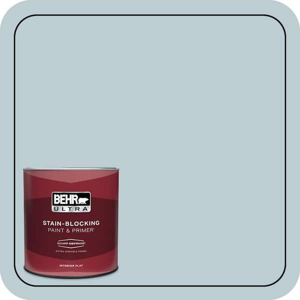 BEHR ULTRA 1 qt. #540E-2 Cloudy Day Extra Durable Flat Interior Paint & Primer