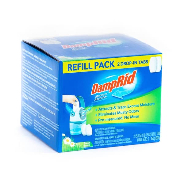 DampRid 15.8 oz. Drop-in Tab Refill Moisture Absorber (2-Pack), Fresh Scent