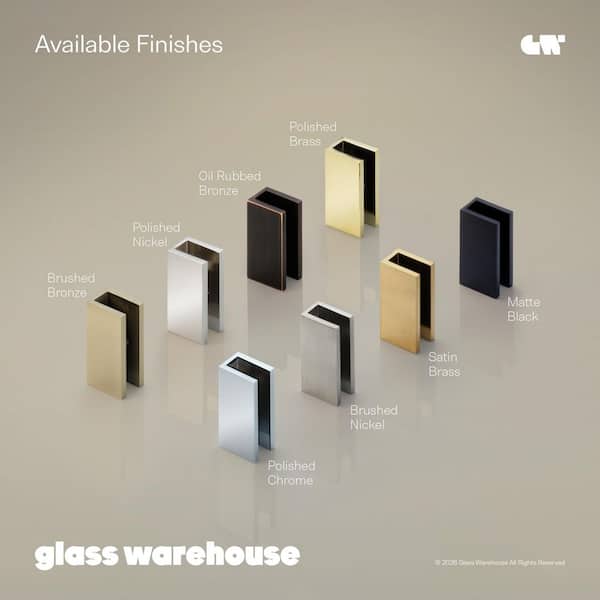Glass Warehouse 36 in. W x 78 in. H Single Panel Radius Fixed