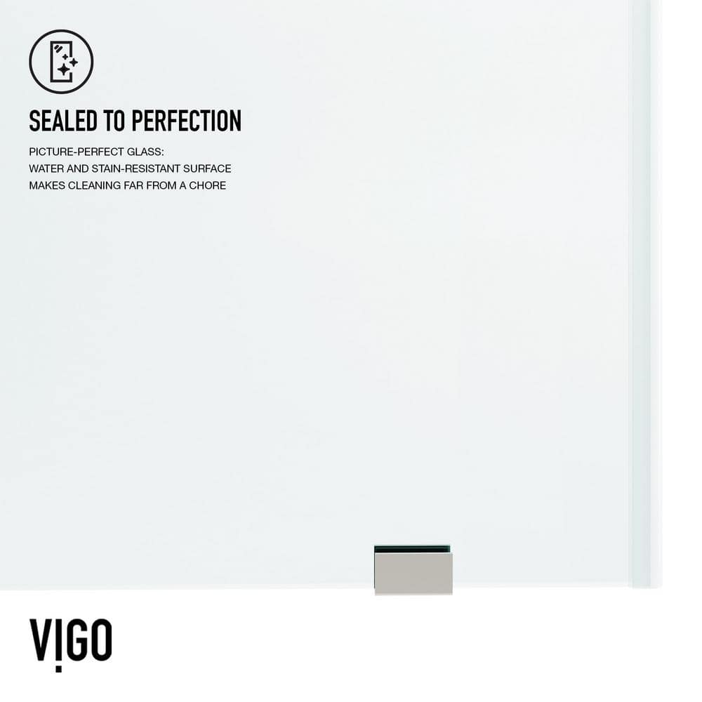Elan 68-72" Stainless Steel Frameless Sliding Shower Door with Clear Glass