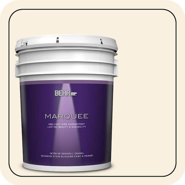 BEHR MARQUEE 5 gal. #350E-1 Moonlight White Eggshell Enamel Interior Paint & Primer