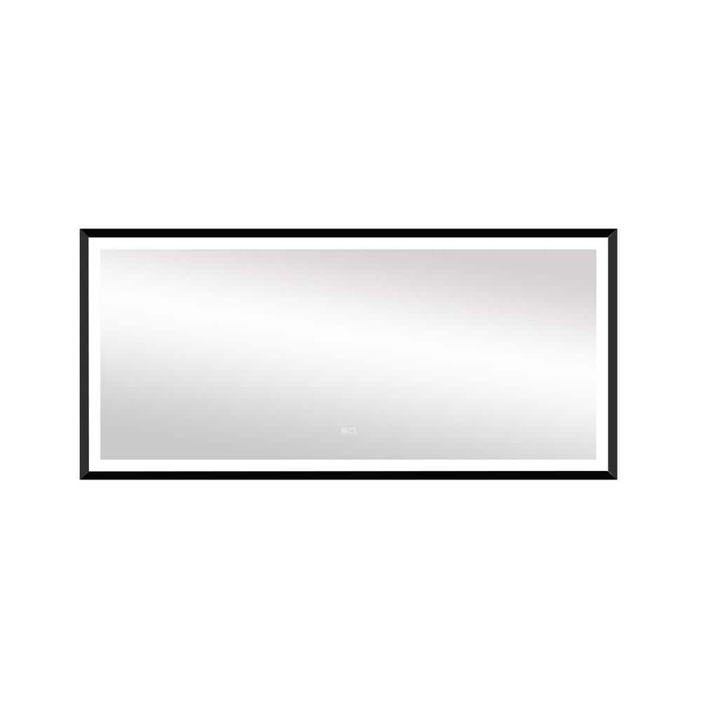 60 in. W x 28 in. H LED Rectangular Framed Wall Mounted Bathroom Vanity Mir