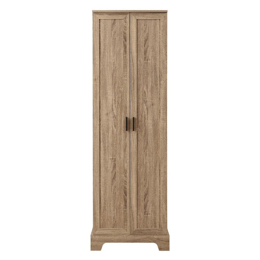 Urli 23.3 in. W x 16.9 in. D x 71.2 in. H Brown Double Door Storage Linen Cabinet with Adjustable Shelves price history on PriceWatchPro