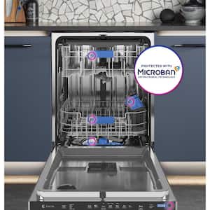 Profile 24 in. Built-In Top Control Fingerprint Resistant Stainless Steel Dishwasher with Microban Technology, 42 dBA