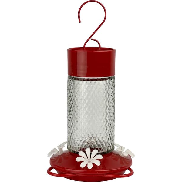 Charming Cherry Glass Hummingbird Feeder 13 oz