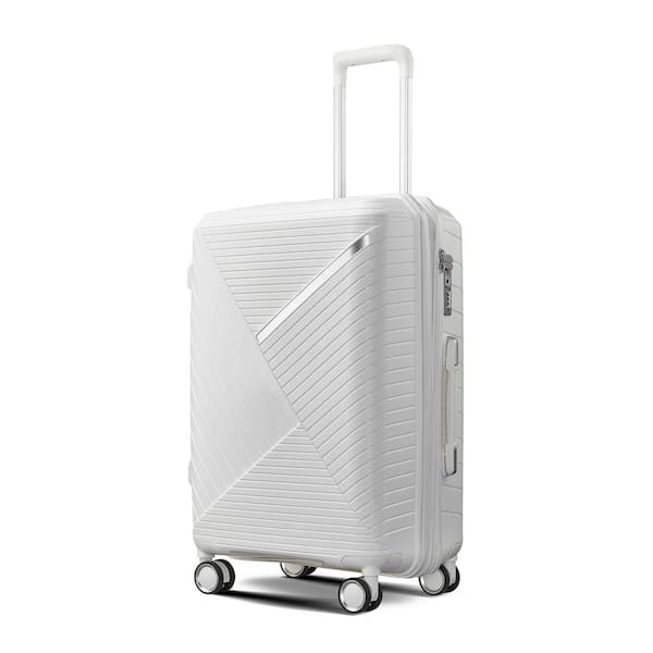 OLUMAT 4-Piece White-1 Security and Convenience Luggage Set FO-LS