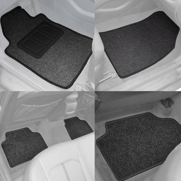  FH Group Automotive Floor Mats Solid ClimaProof for all weather  protection Universal Fit Trimmable Heavy Duty fits most Cars, SUVs, and  Trucks, 3pc Full Set Black : Everything Else