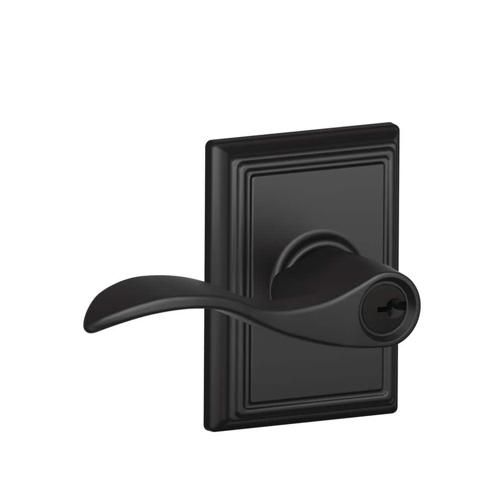 Addison Rose Matte Black Keyed Entry Accent Door Handle F51a Acc 622 Add The Home Depot 6479