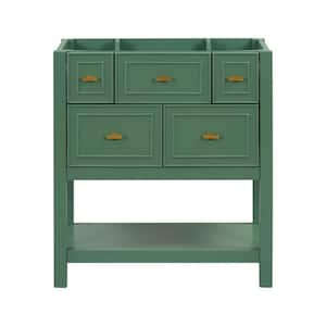 30 in. W x 17.8 in. D x 33 in. H Freestanding Bath Vanity Cabinet without Top in Green