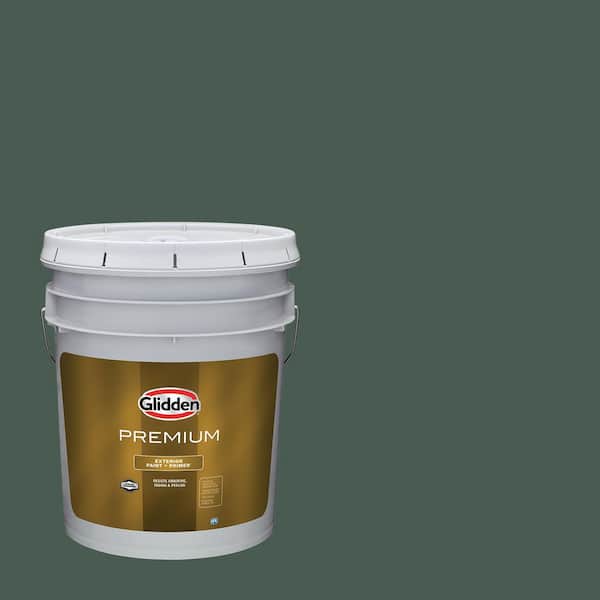 Glidden Premium 5 gal. PPG1136-7 Dark Green Velvet Flat Exterior