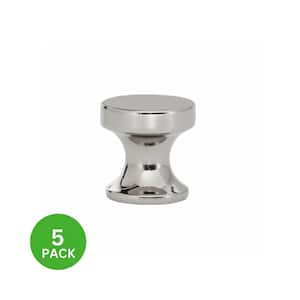5-Pack High Desert 1 in. (25 mm) Classic Polished Nickel Round Cabinet Knob