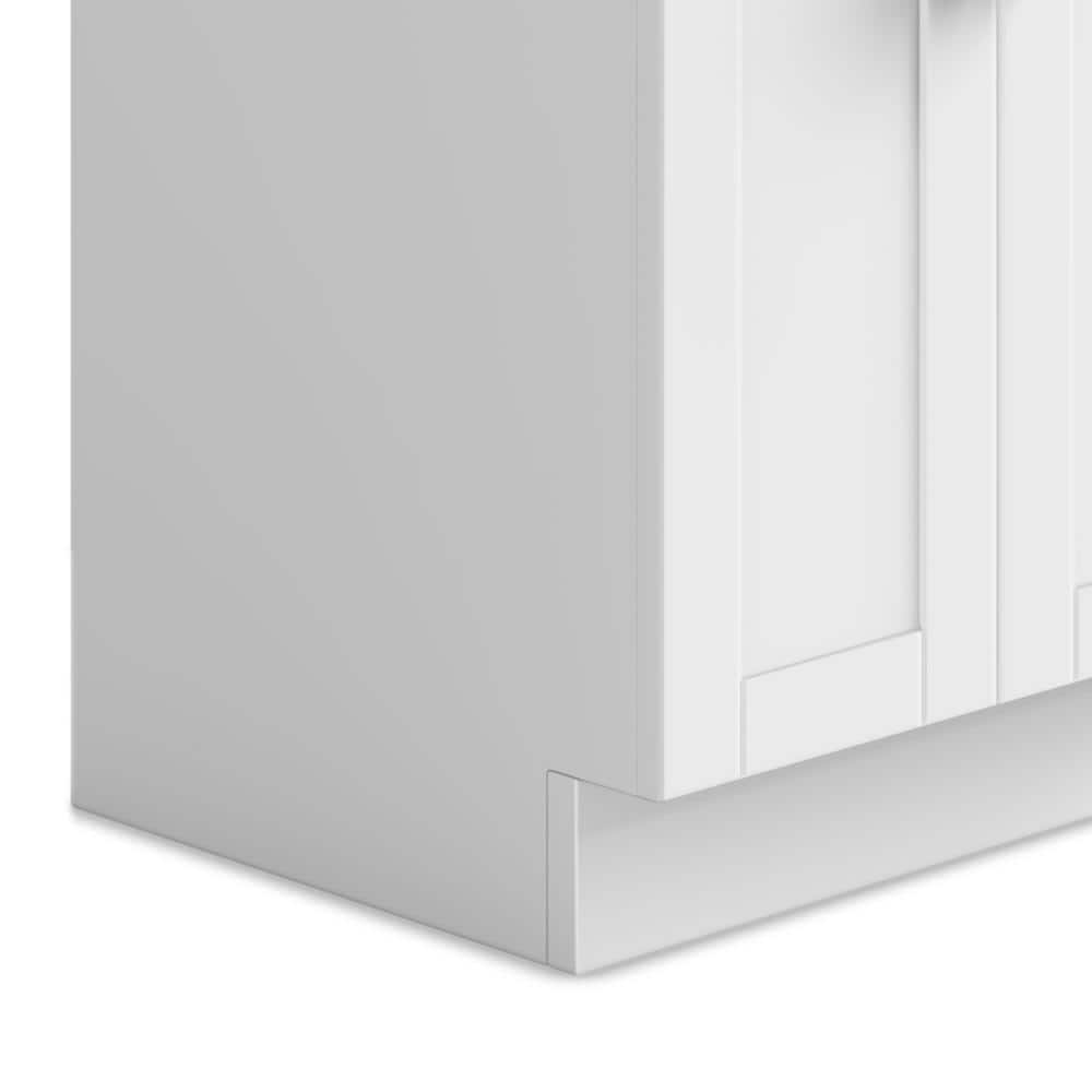 White 20 Inch Laundry Cabinet with Stainless Steel Sink and Faucet