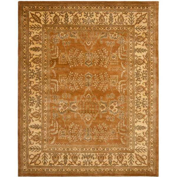 SAFAVIEH Bergama Light Brown/Beige 8 ft. x 10 ft. Border Area Rug