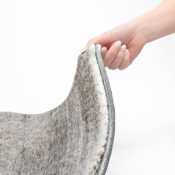 Dream Shag Premium Machine Washable Abstract ADS700 Gray 3 ft. x 5 ft. Area Rug
