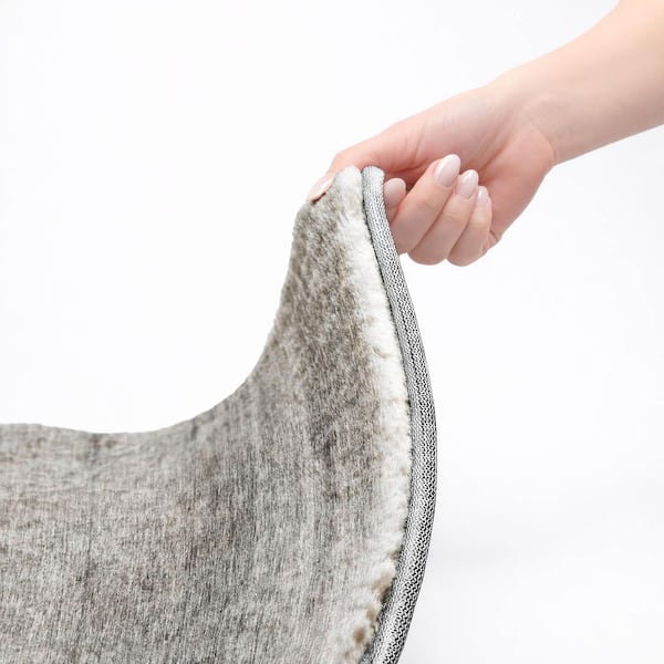 Dream Shag Premium Machine Washable Abstract ADS700 Gray 8 ft. x 8 ft. Round Rug