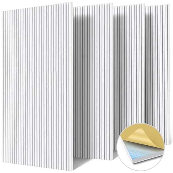 4-Pack Large Acoustic Panels, 0. 36in x 23. 6in x 47. 2in, High-Density Soundproof Foam Panels, White