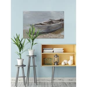 30 in. H x 45 in. W "Whitewashed Boat II" by Marmont Hill Canvas Wall Art