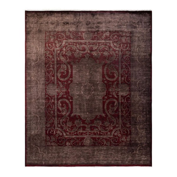 Chloe & Olivia Home Overdyed Red 8 ft. 1 in. x 10 ft. Wool Indoor Area Rug