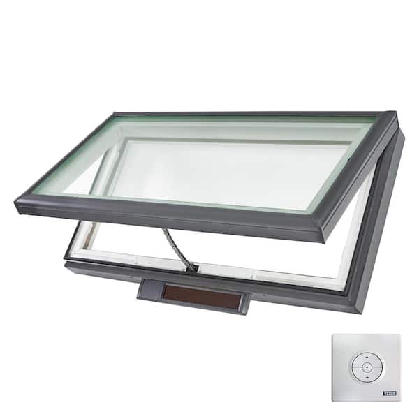 VELUX 46-1/2 in. x 22-1/2 in. Solar Powered Fresh Air Venting Curb-Mount Skylight with Laminated Low-E3 Glass